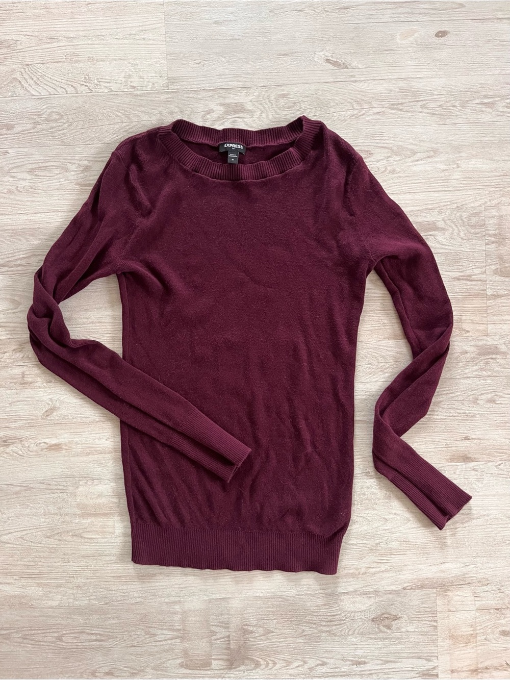 Express Maroon Crewneck Sweater